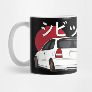 Vintage JDM Civic Hatch white EK Mug